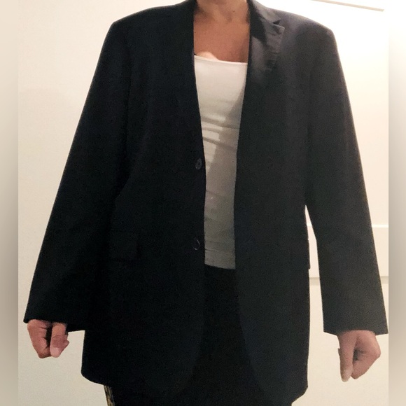 [Hugo Boss] Designer Black Suit Jacket with Lapel Super 100 - Men's Size 42R - Picture 15 of 16